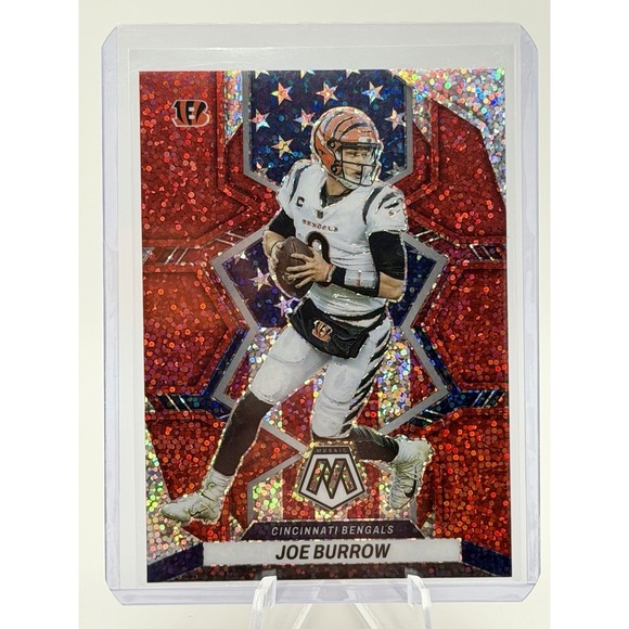 2022 Panini Mosaic Joe Burrow National Pride #255 Red Sparkle Prizm Bengals - Picture 3 of 3